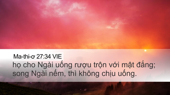 Ma-thi-ơ 27:34 VIE Bible Verse Image