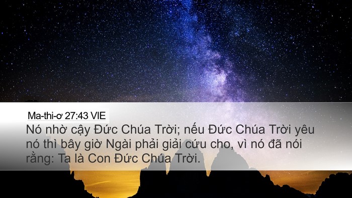 Ma-thi-ơ 27:43 VIE Bible Verse Image