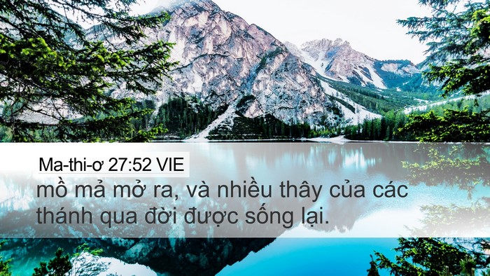 Ma-thi-ơ 27:52 VIE Desktop Wallpaper - mồ mả mở ra, và nhiều thây của các - Desktop Bible Verse Wallpaper