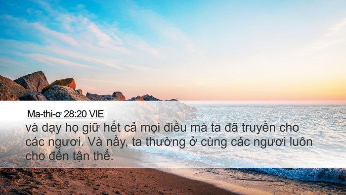 Ma-thi-ơ 28:20 VIE Bible Verse Image