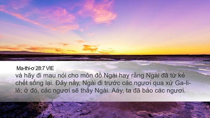 Ma-thi-ơ 28:7 VIE Bible Verse Image