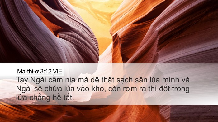 Ma-thi-ơ 3:12 VIE Bible Verse Image