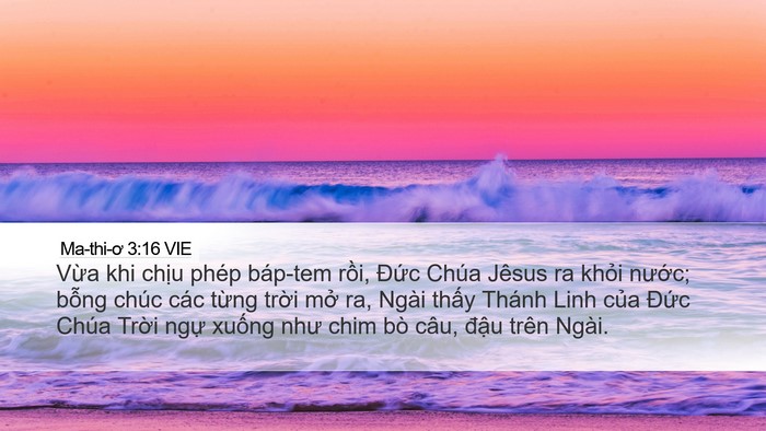 Ma-thi-ơ 3:16 VIE Bible Verse Image