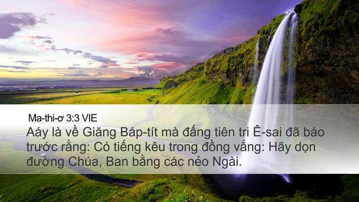 Ma-thi-ơ 3:3 VIE Desktop Wallpaper - Aáy là về Giăng Báp-tít mà đấng tiên - Desktop Bible Verse Wallpaper