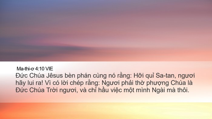 Ma-thi-ơ 4:10 VIE Bible Verse Image