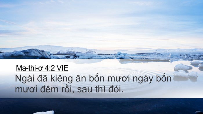 Ma-thi-ơ 4:2 VIE Bible Verse Image
