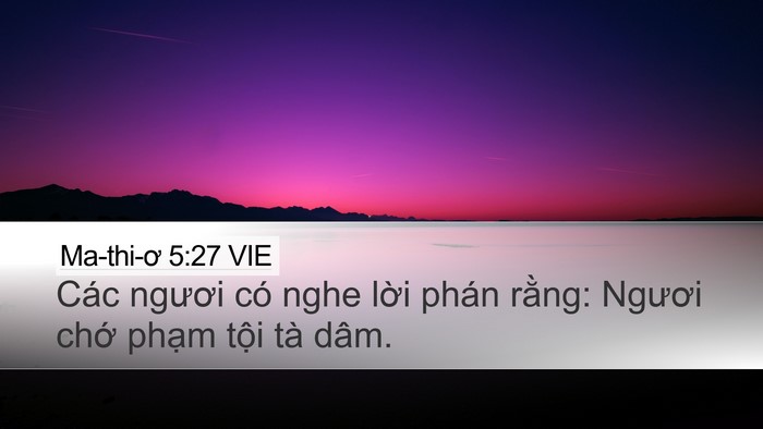 Ma-thi-ơ 5:27 VIE Bible Verse Image
