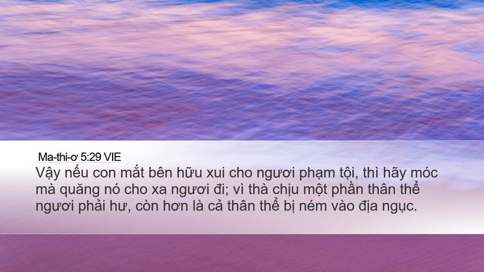 Ma-thi-ơ 5:29 VIE Bible Verse Image