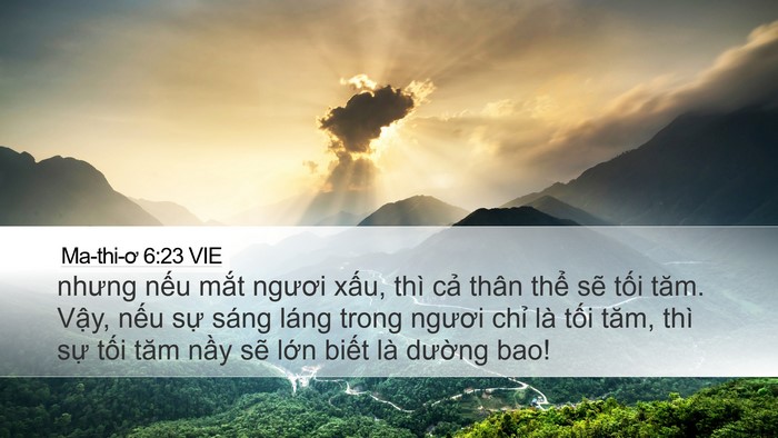 Ma-thi-ơ 6:23 VIE Bible Verse Image