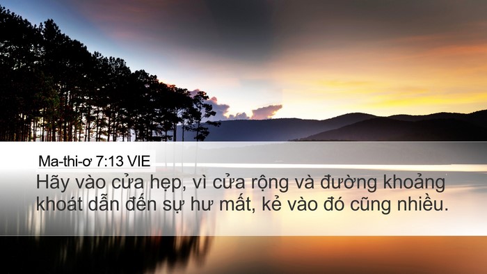 Ma-thi-ơ 7:13 VIE Bible Verse Image