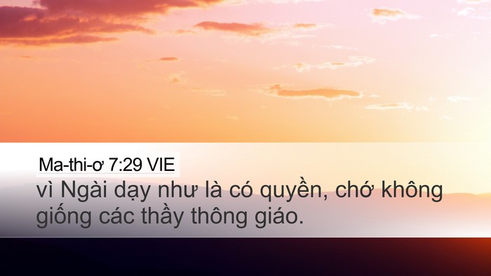 Ma-thi-ơ 7:29 VIE Bible Verse Image