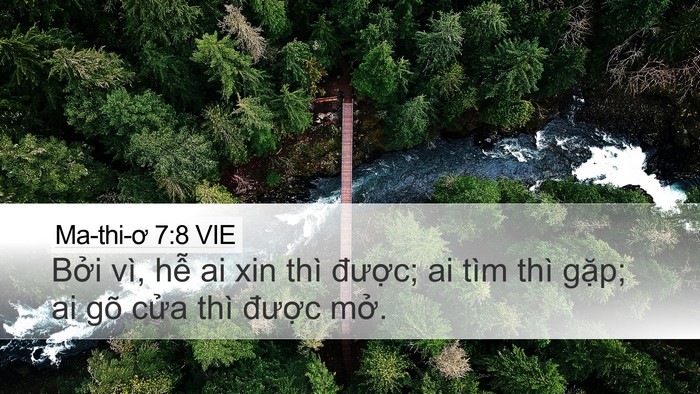 Ma-thi-ơ 7:8 VIE Bible Verse Image