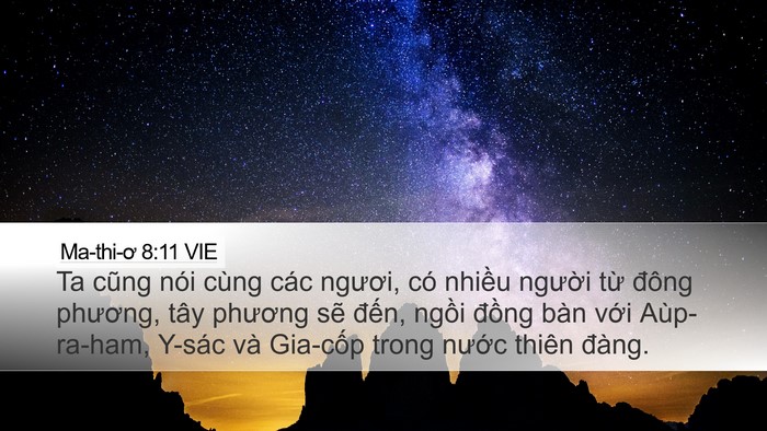 Ma-thi-ơ 8:11 VIE Bible Verse Image