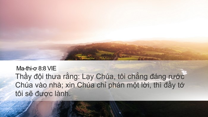 Ma-thi-ơ 8:8 VIE Bible Verse Image