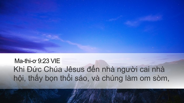 Ma-thi-ơ 9:23 VIE Bible Verse Image