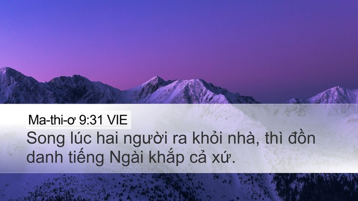 Ma-thi-ơ 9:31 VIE Bible Verse Image