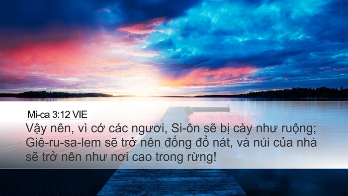 Mi-ca 3:12 VIE Bible Verse Image
