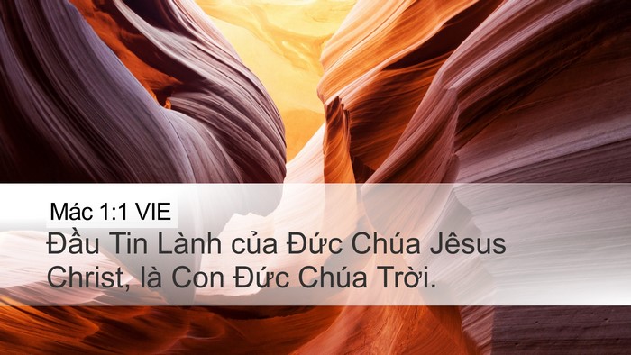 Mác 1:1 VIE Desktop Wallpaper - Đầu Tin Lành của Đức Chúa Jêsus - Desktop Bible Verse Wallpaper