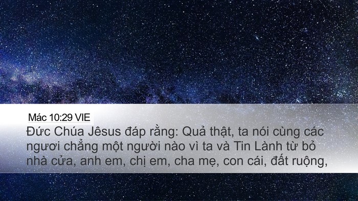 Mác 10:29 VIE Bible Verse Image