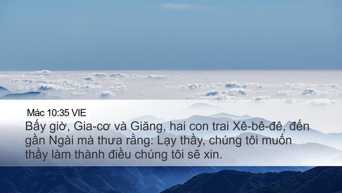 Mác 10:35 VIE Bible Verse Image