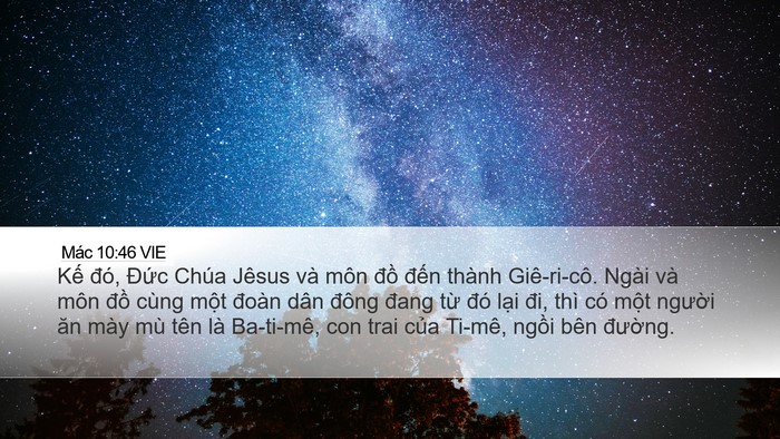 Mác 10:46 VIE Bible Verse Image