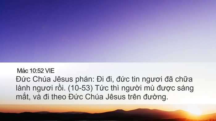 Mác 10:52 VIE Bible Verse Image