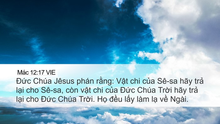 Mác 12:17 VIE Bible Verse Image