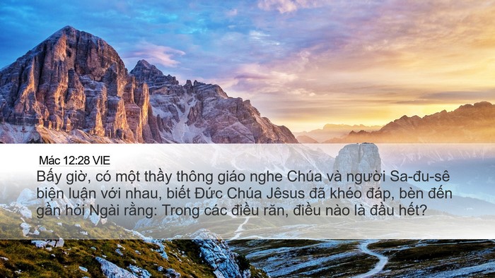 Mác 12:28 VIE Bible Verse Image