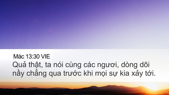Mác 13:30 VIE Bible Verse Image