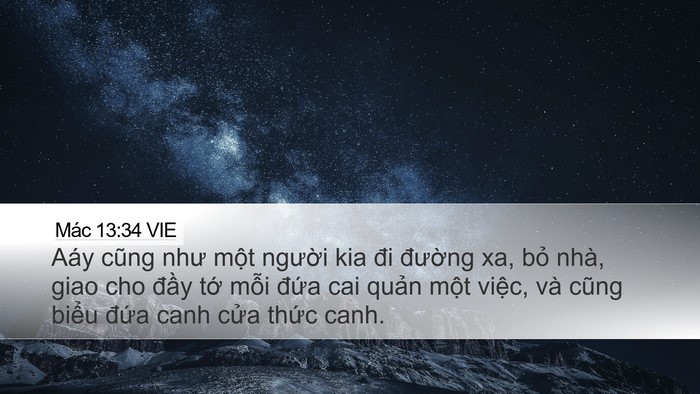 Mác 13:34 VIE Bible Verse Image