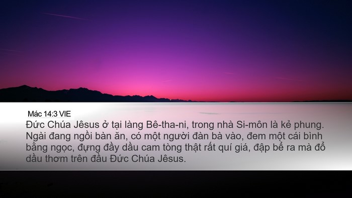 Mác 14:3 VIE Bible Verse Image
