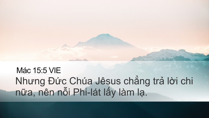 Mác 15:5 VIE Bible Verse Image