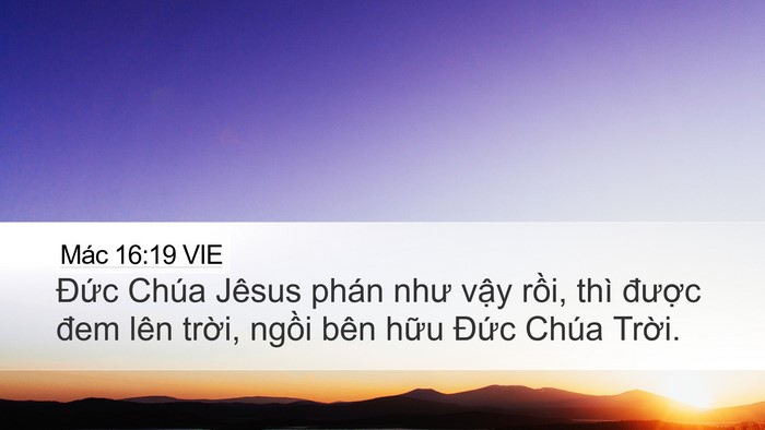 Mác 16:19 VIE Bible Verse Image
