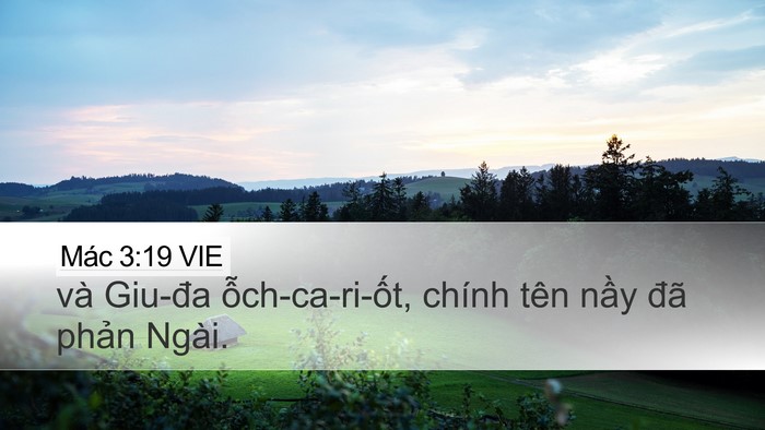 Mác 3:19 VIE Desktop Wallpaper - và Giu-đa ỗch-ca-ri-ốt, chính tên nầy - Desktop Bible Verse Wallpaper