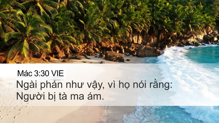 Mác 3:30 VIE Desktop Wallpaper - Ngài phán như vậy, vì họ nói rằng: - Desktop Bible Verse Wallpaper
