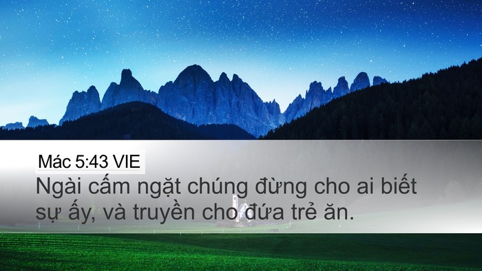Mác 5:43 VIE Bible Verse Image