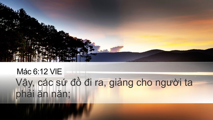 Mác 6:12 VIE Bible Verse Image