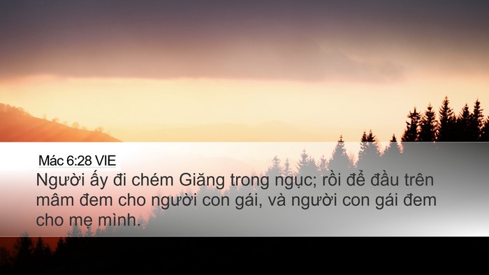 Mác 6:28 VIE Bible Verse Image