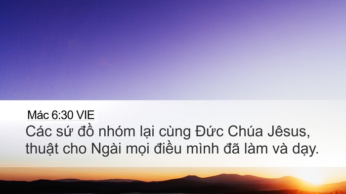 Mác 6:30 VIE Bible Verse Image