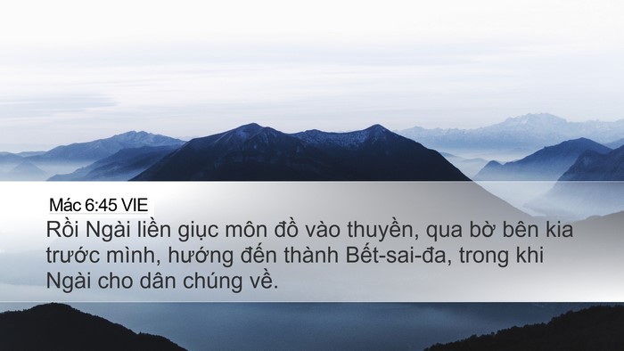 Mác 6:45 VIE Bible Verse Image