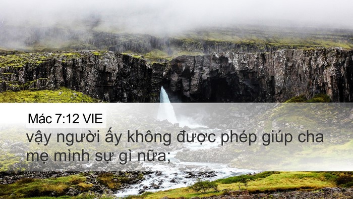 Mác 7:12 VIE Desktop Wallpaper - vậy người ấy không được phép giúp - Desktop Bible Verse Wallpaper