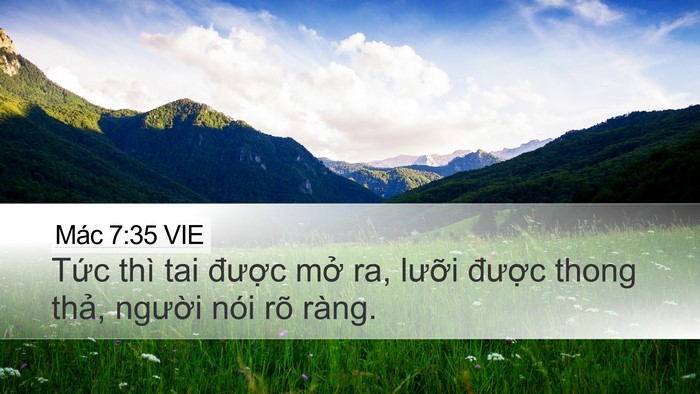 Mác 7:35 VIE Bible Verse Image
