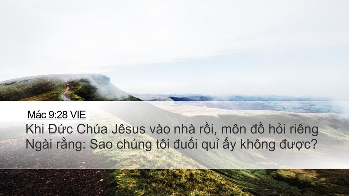 Mác 9:28 VIE Bible Verse Image