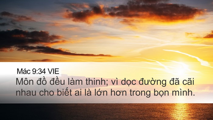 Mác 9:34 VIE Bible Verse Image