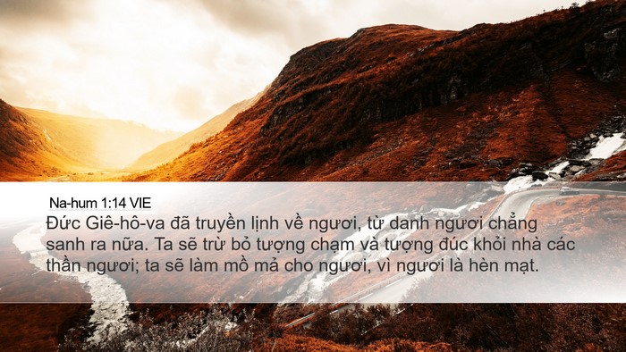 Na-hum 1:14 VIE Bible Verse Image