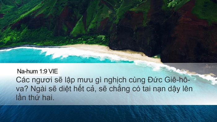 Na-hum 1:9 VIE Bible Verse Image