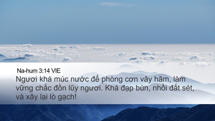Na-hum 3:14 VIE Bible Verse Image