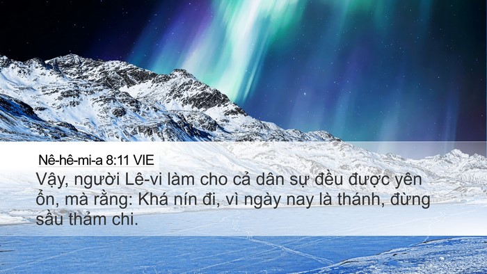 Nê-hê-mi-a 8:11 VIE Desktop Wallpaper - Vậy, người Lê-vi làm cho cả dân sự - Desktop Bible Verse Wallpaper