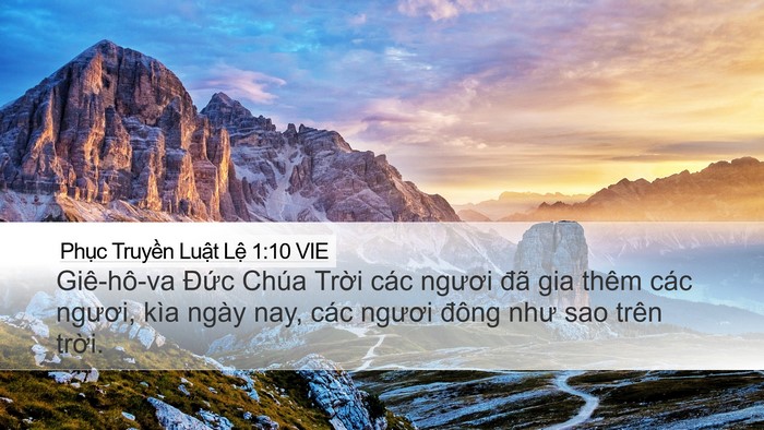 Phục Truyền Luật Lệ 1:10 VIE Bible Verse Image