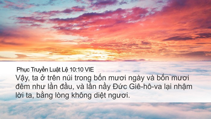 Phục Truyền Luật Lệ 10:10 VIE Bible Verse Image